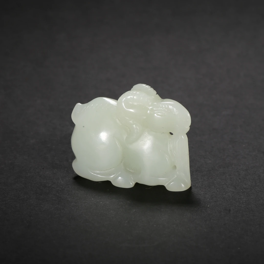 清代*未羊玉坠/14JTY5330/和田玉【北京文博】