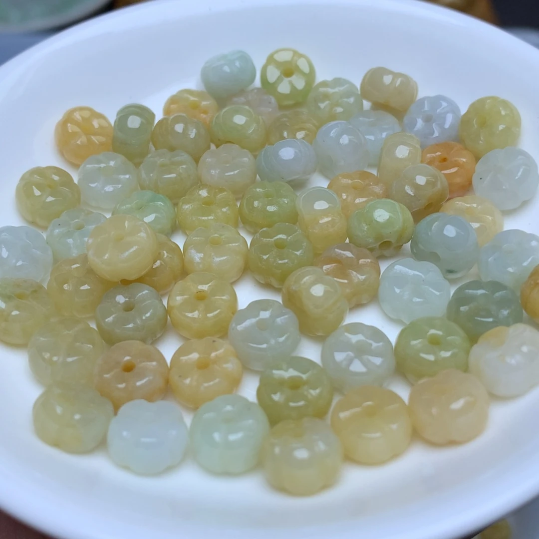 【闪购商品】翡翠手链未镶嵌卡6乘9左右冰多宝南瓜20个