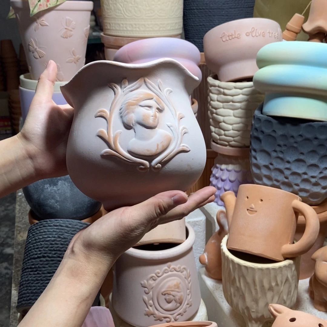 15×15雾化花边大卫 粗陶1个