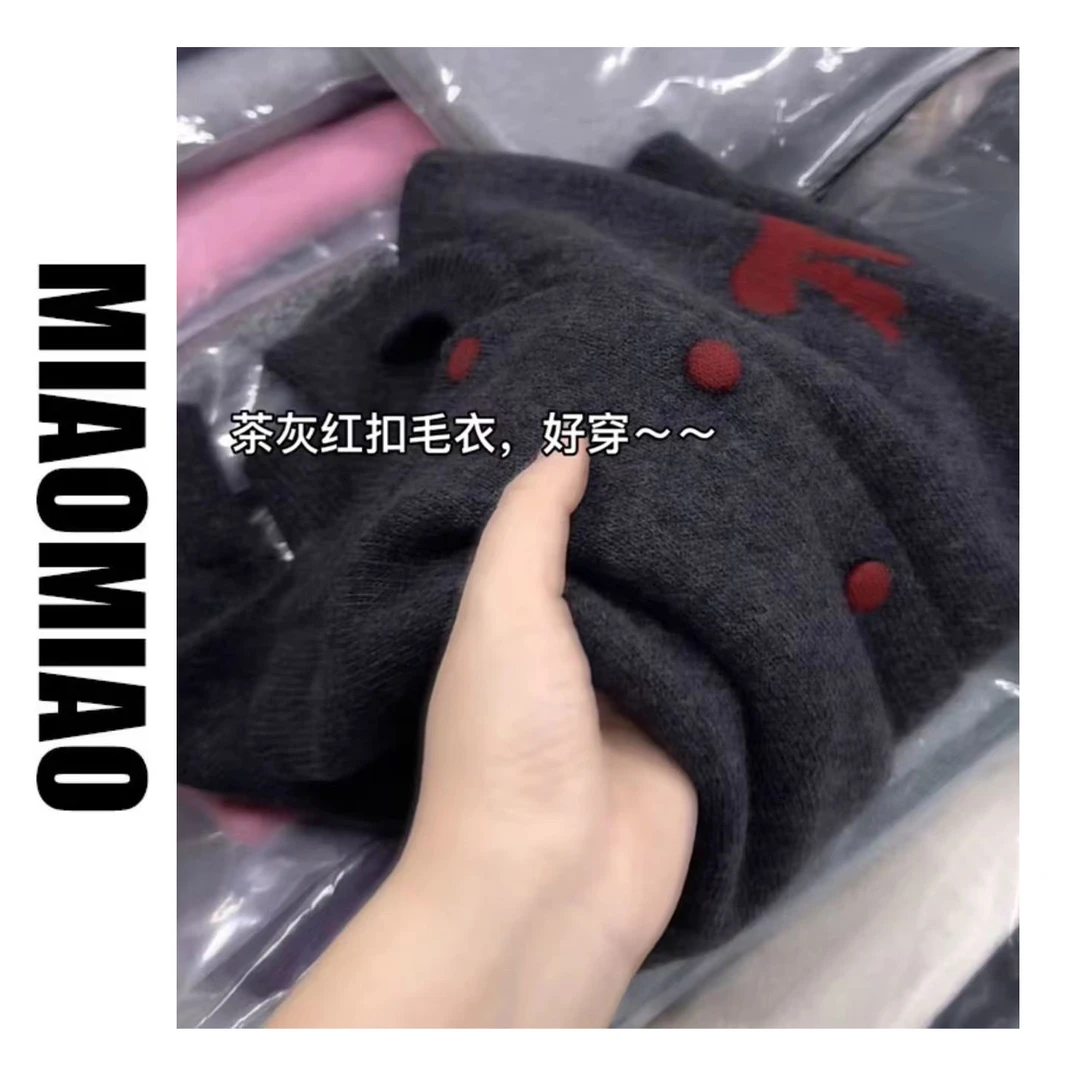 【大码】/蝴蝶结/ 学院慵懒风宽松毛衣女秋冬新款显瘦针织衫1341