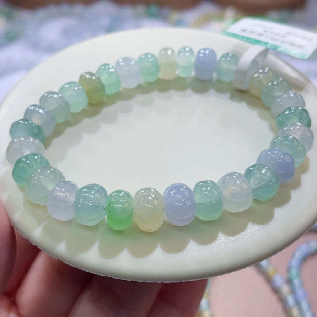 未镶嵌手链翡翠南瓜卡8+