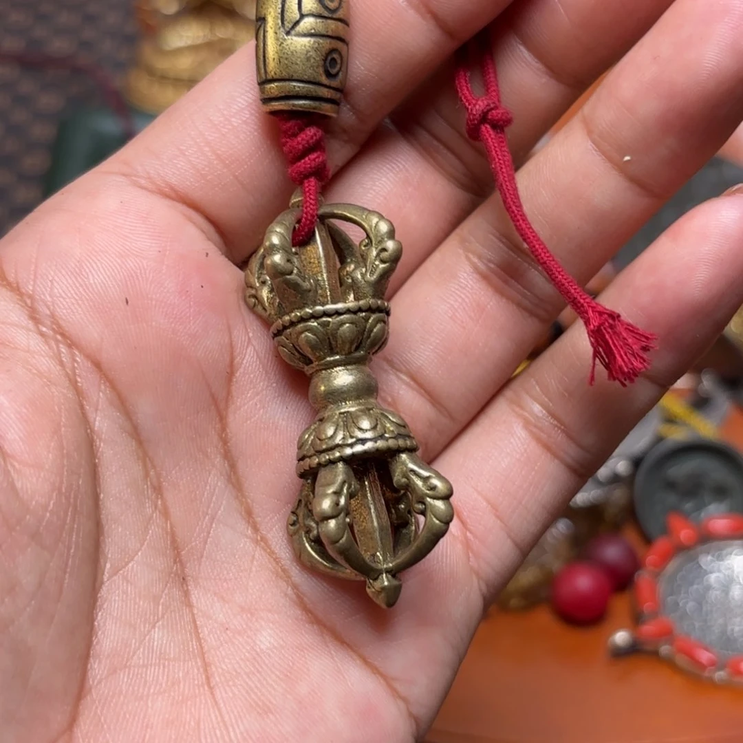 铜星月菩提吊坠项链