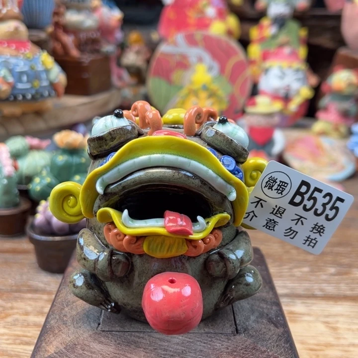 陶摆件小镇青花每日有新品瑕