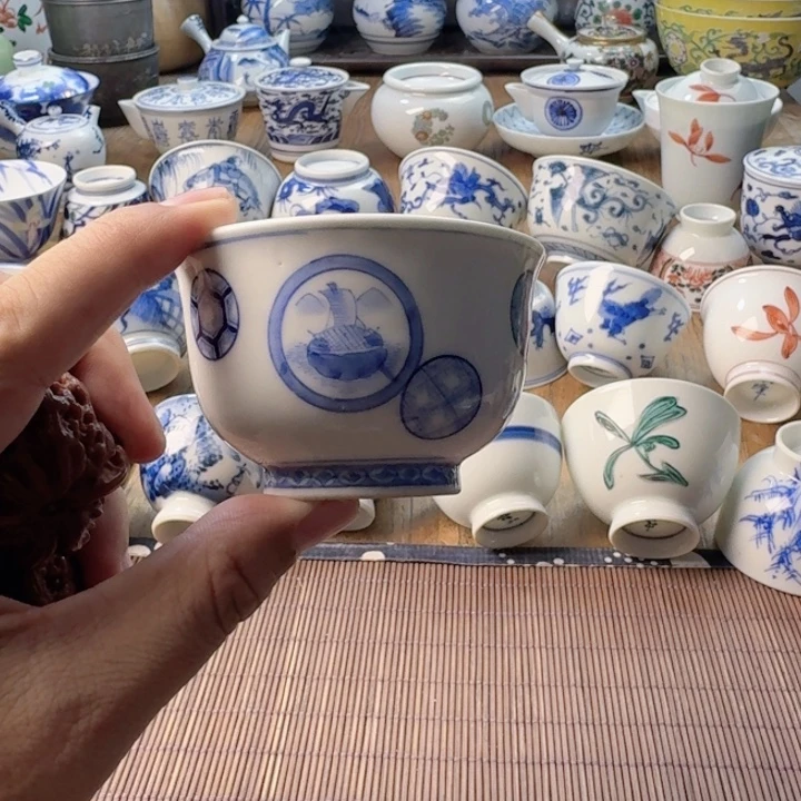 青花瓷器杯子茶具