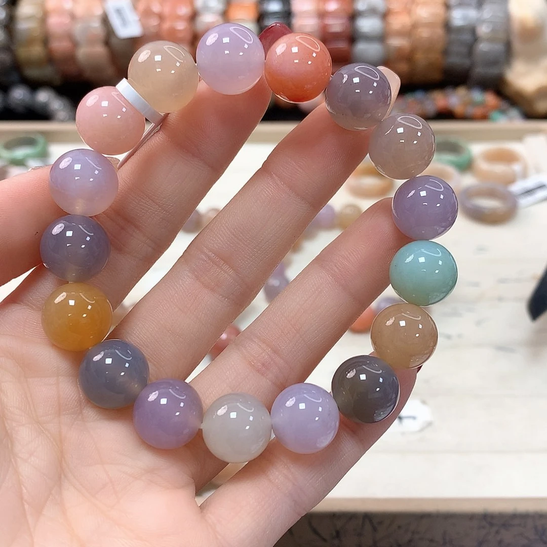 硅化珊瑚（珊瑚玉）手链未镶嵌A*花544