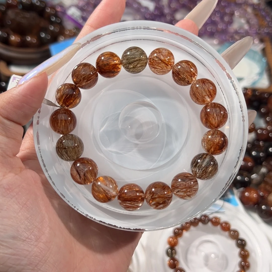 水晶手串未镶嵌黑金超七12