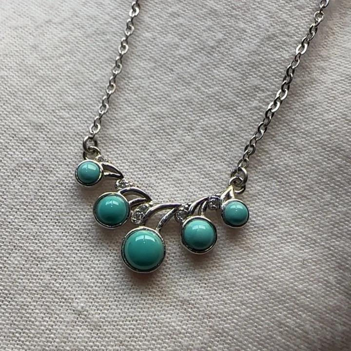 绿松石银S925镶嵌配饰