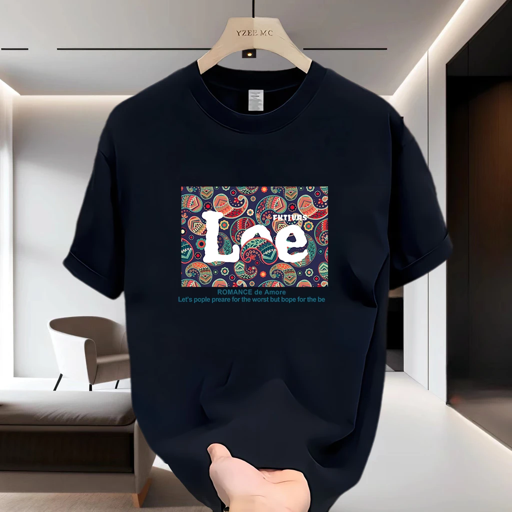 轻奢休闲圆领短袖t恤男装潮牌潮流夏季半袖速干上衣服秀禾高级感