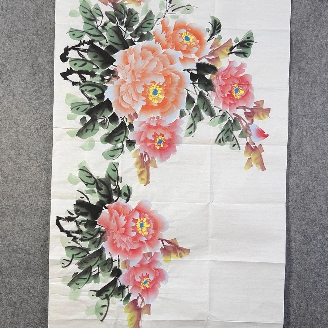 国画140 牡丹花盛开的季节来啦