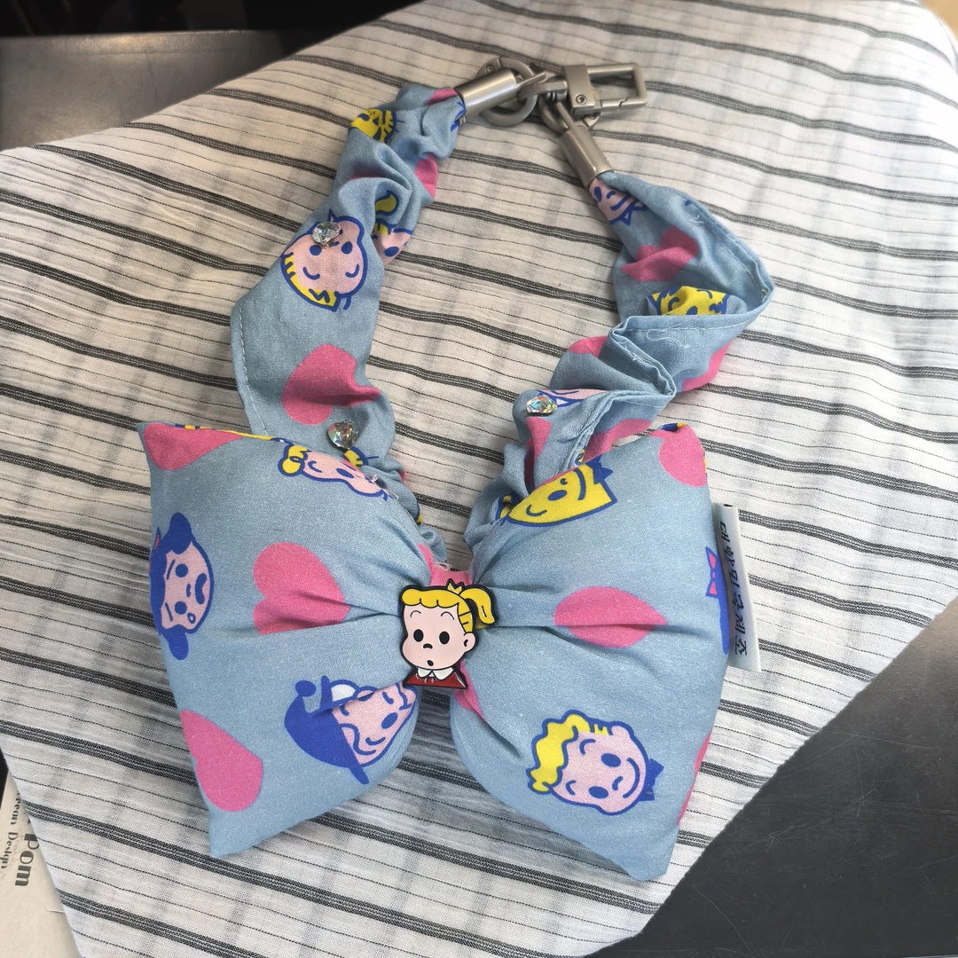 B697蓝色大蝴蝶结原田治系列手机链