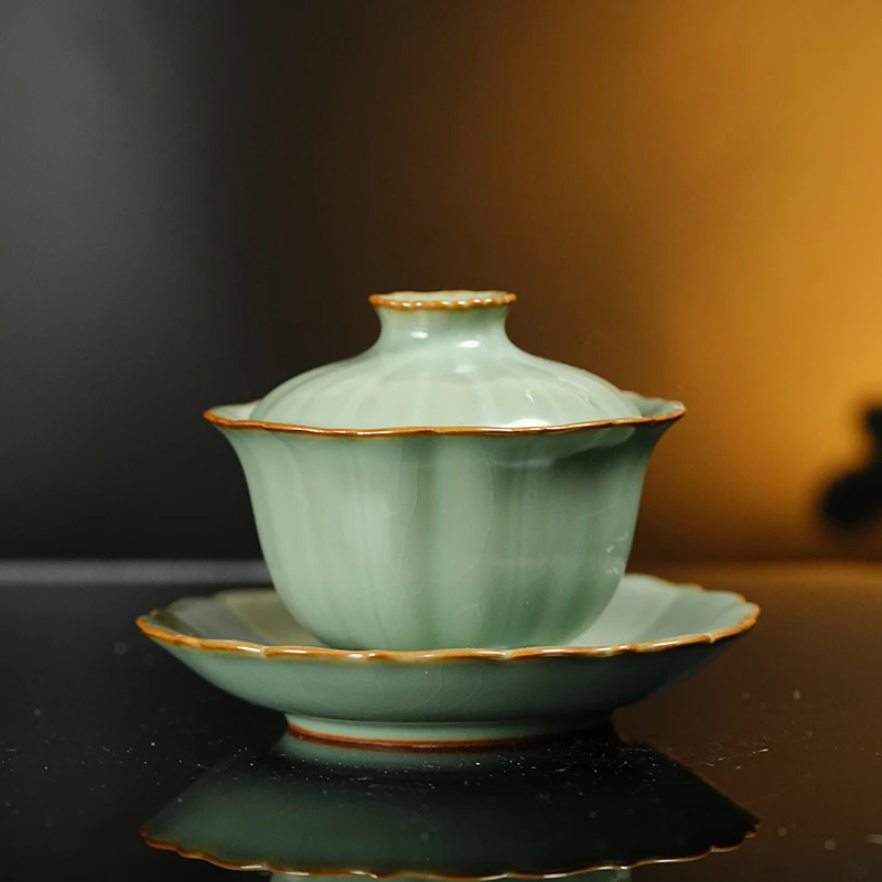 【瓷圈李校长专属】谢小金花凌盖碗xxj390