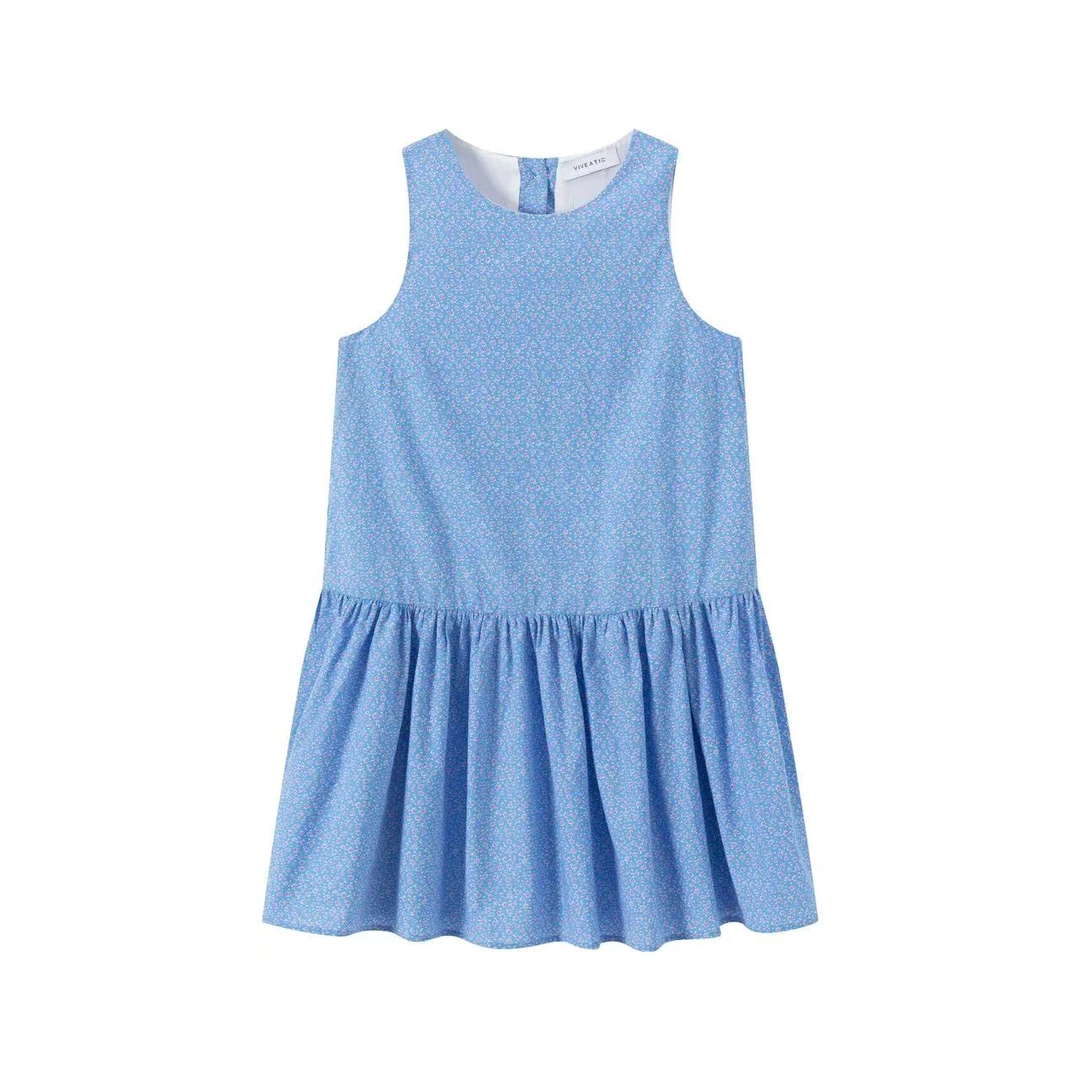 【茉舍】VIVEATIC 甜美风圆领碎花宽松显瘦连衣裙 VA250548-790