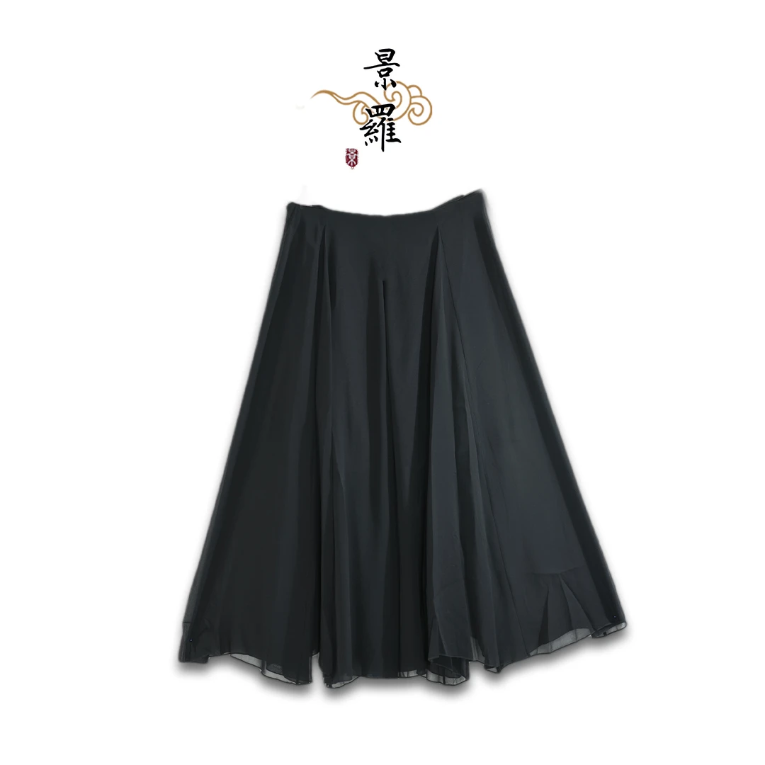 景罗新款夏季新中式新国风宽松休闲女士百搭桑蚕丝半身裙S03035