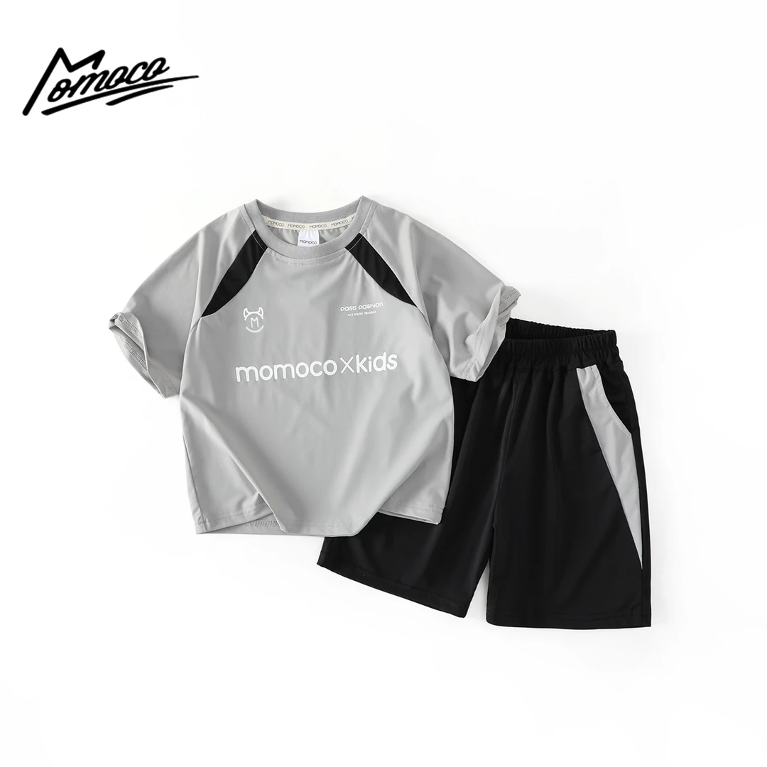 MOMOCO夏季男童中大童休闲运动运动宽松韩版两件套77230578358