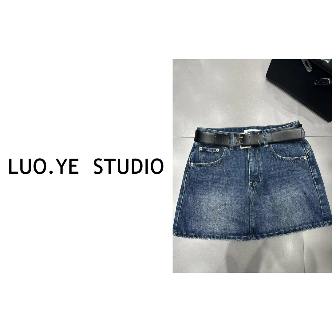 罗爷 · 【蓝莓】欧货后后大口袋牛仔短裙女慵懒休闲时尚百搭显瘦