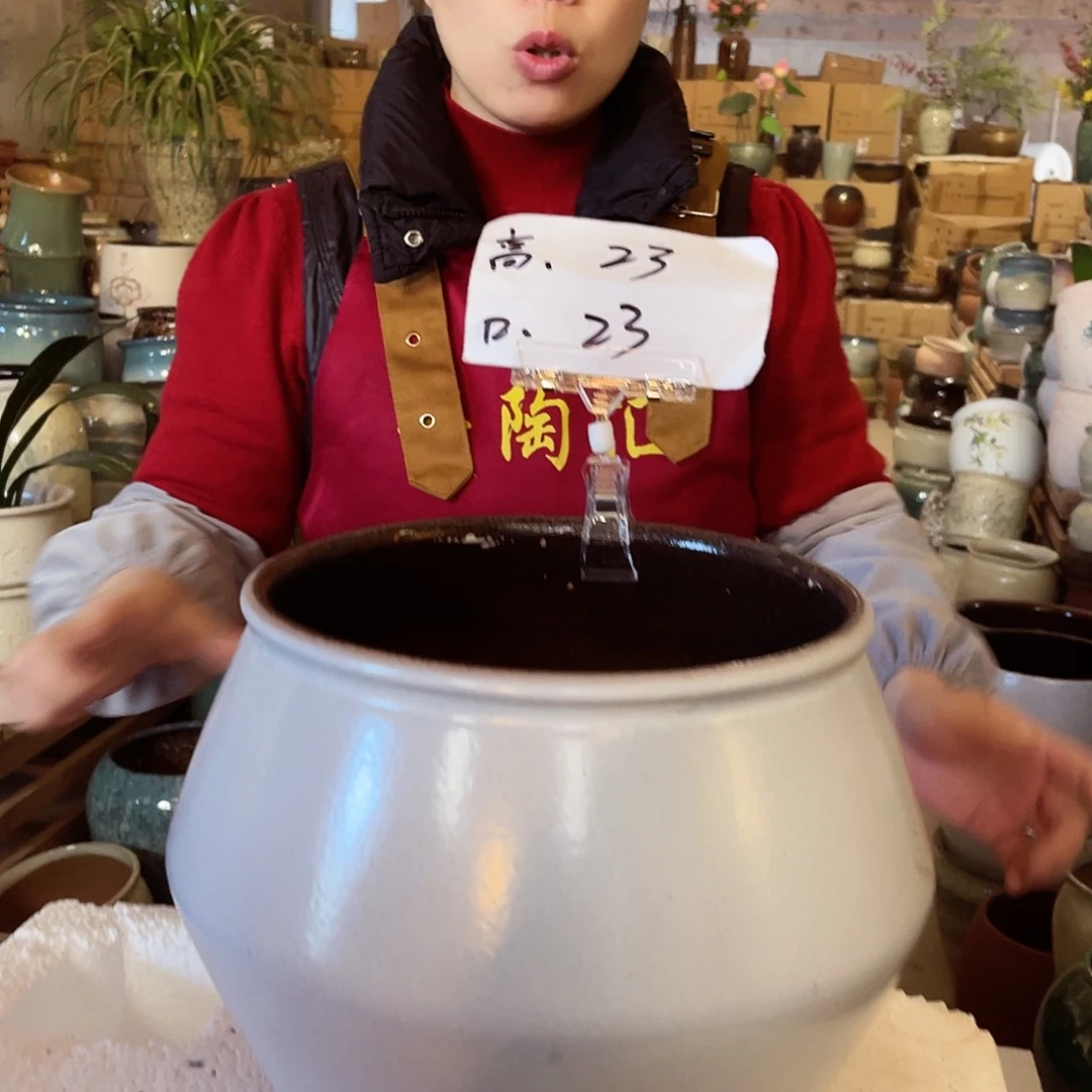 紫砂花盆高度23口径23