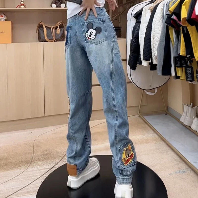 梨形显瘦大码弯刀香蕉裤子女弯刀香蕉牛仔裤2025年季新款弹力显瘦