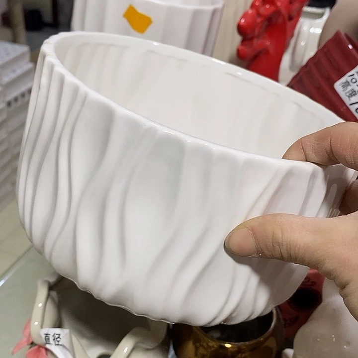 摆件陶陶盆有孔 瑕疵介意勿拍