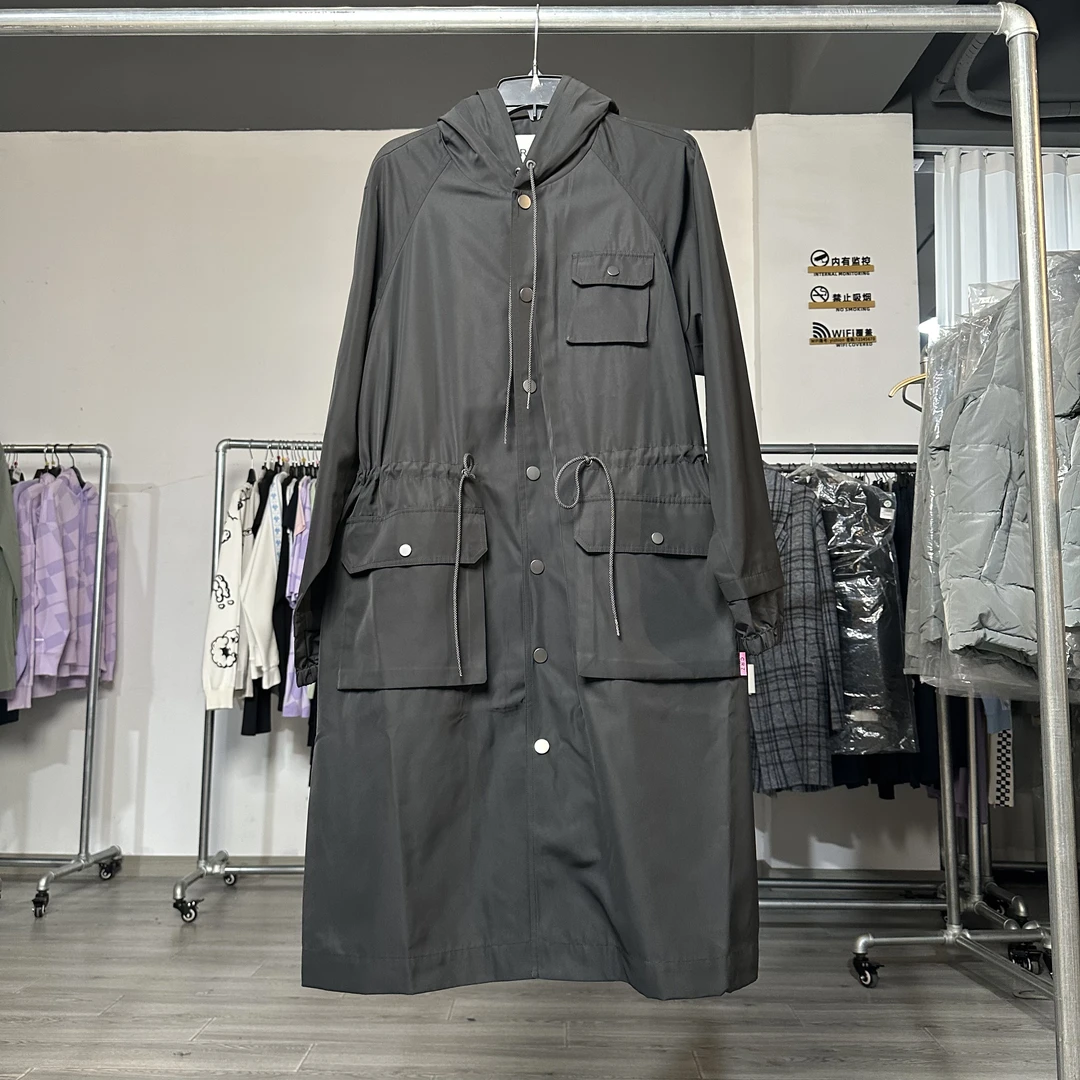 女士时尚休闲长款风衣0104