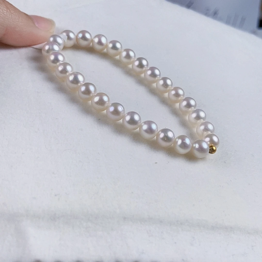 淡水珍珠手绳银S925镶嵌