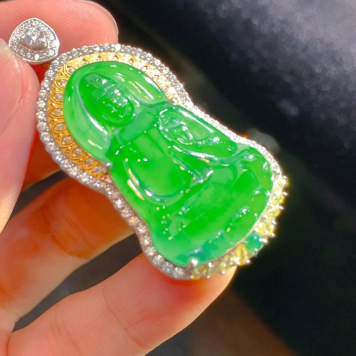 【闪购商品】翡翠颈饰银S925镶嵌翡翠