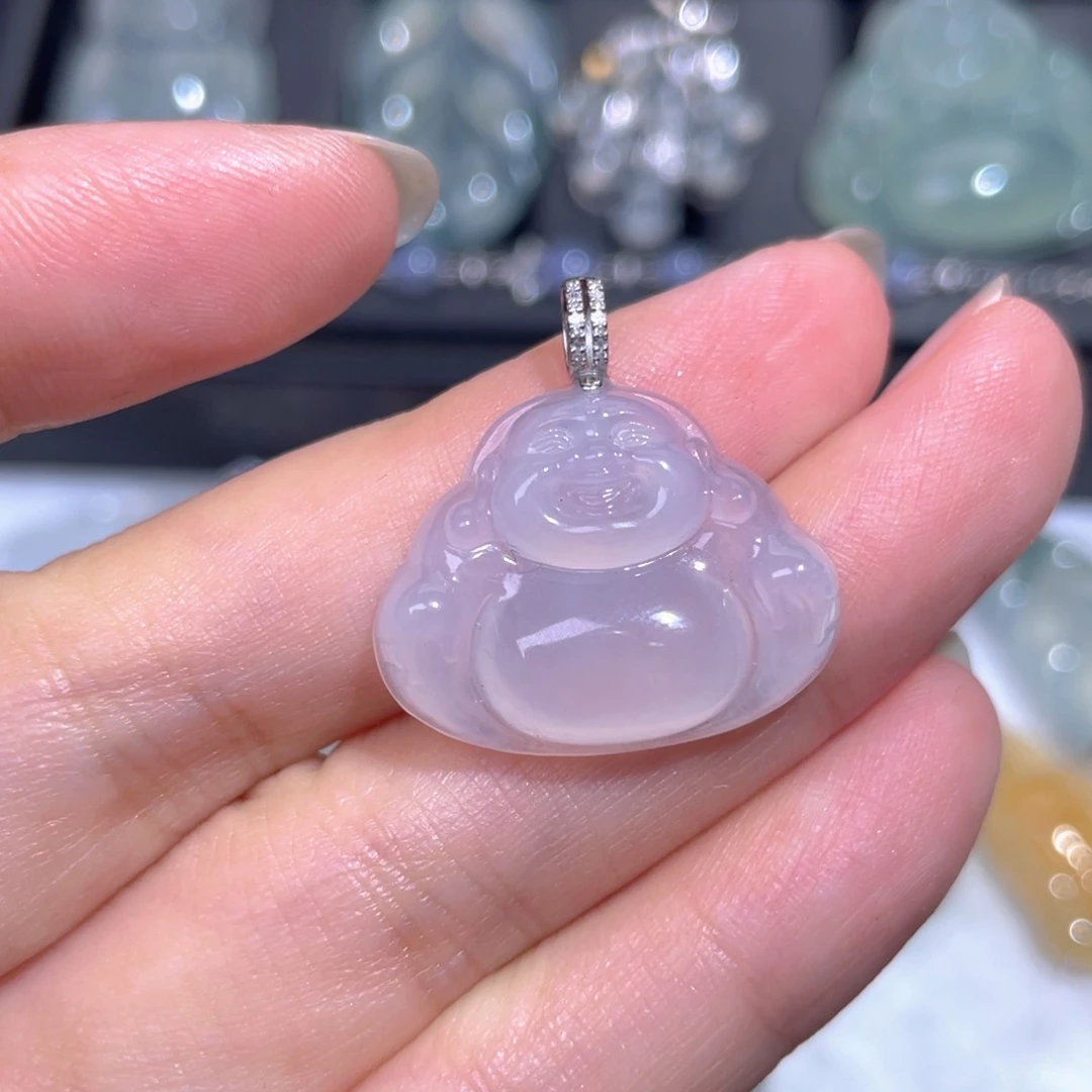 颈饰18K金镶嵌翡翠翡翠