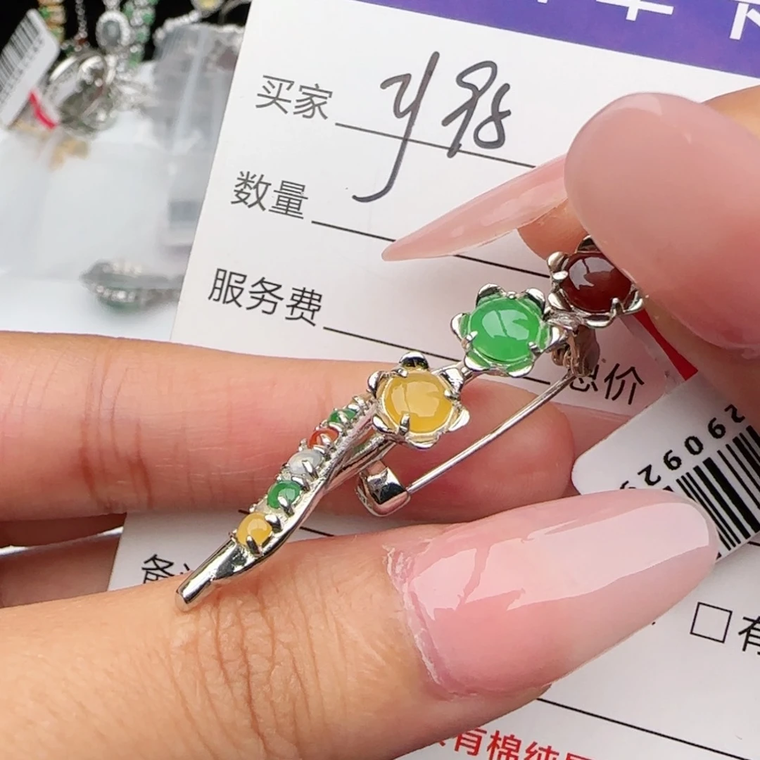 银S925镶嵌戒指翡翠