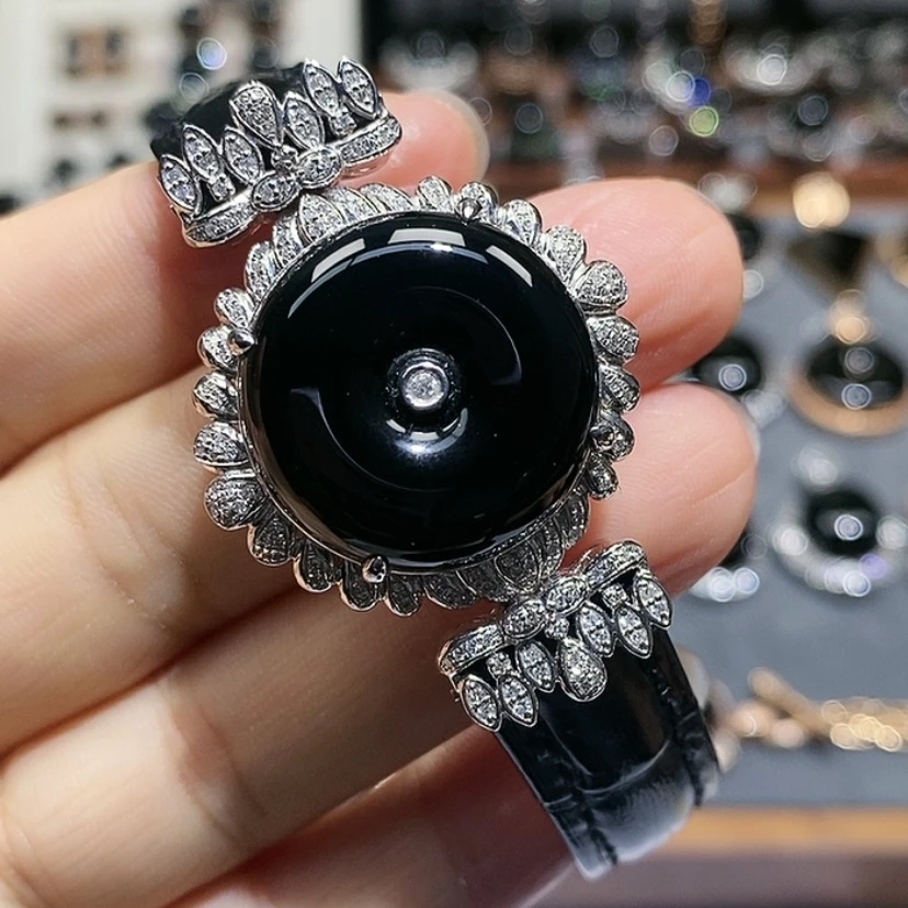 【闪购商品】18K金镶嵌手链翡翠云*?缅甸翡翠