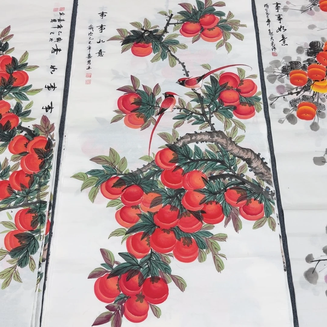 国画四尺尺寸70X140纯手绘作品