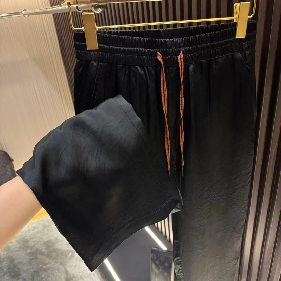 【新款hot~】舒适柔软光泽男士休闲醋酸长裤透气薄款时尚百搭