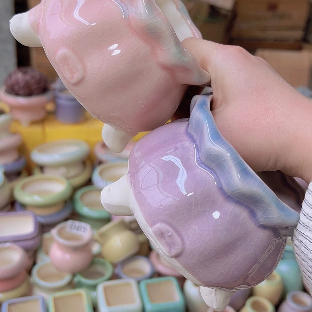 红陶陶瓷花盆当场满12包邮