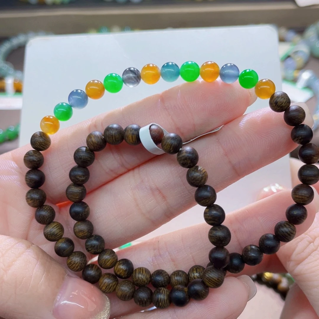 未镶嵌手链翡翠精品冰浓卡5.6