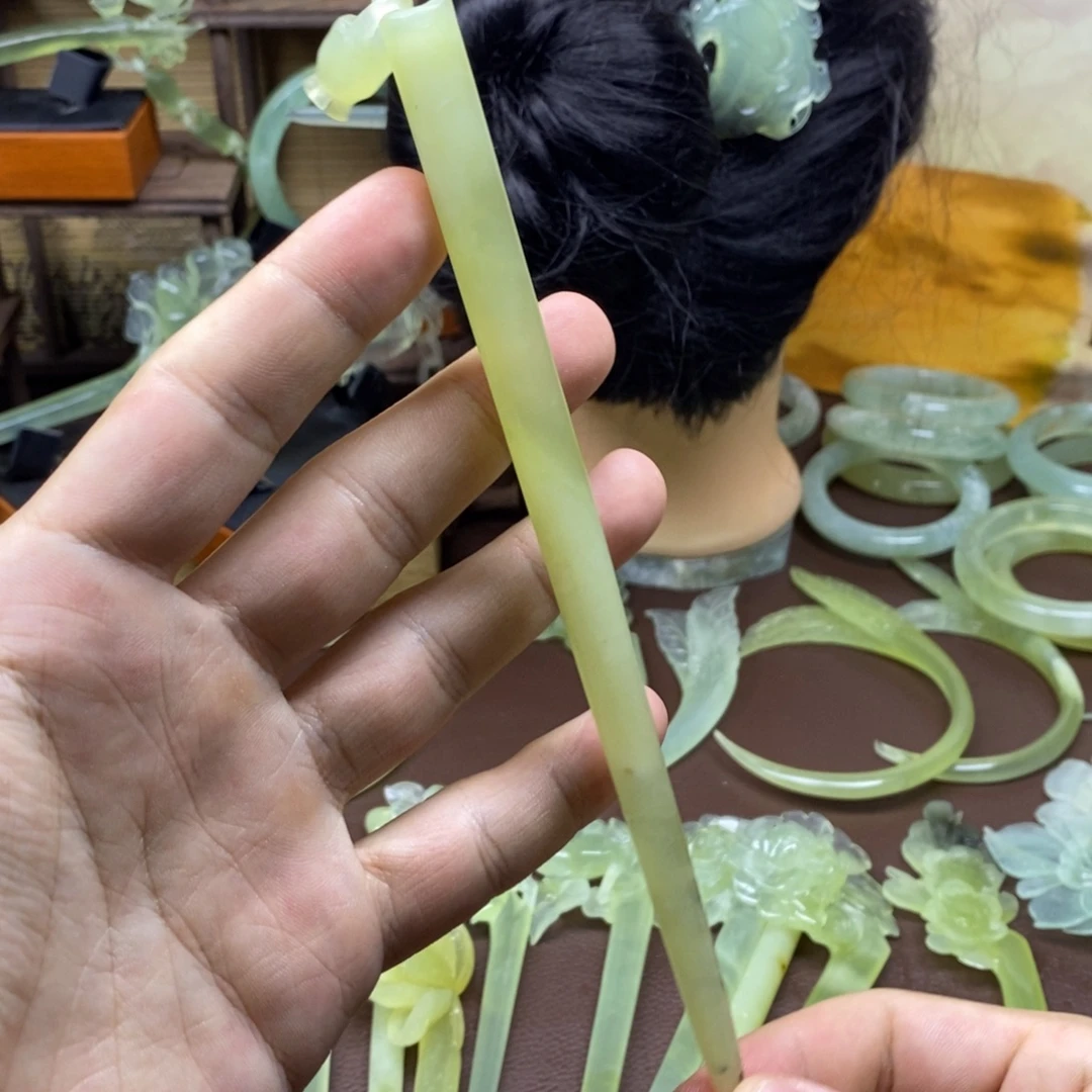 未镶嵌蛇纹石玉发饰