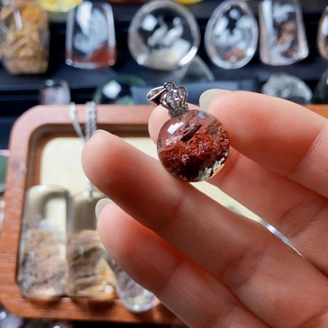 颈饰水晶未镶嵌红幽灵16mm