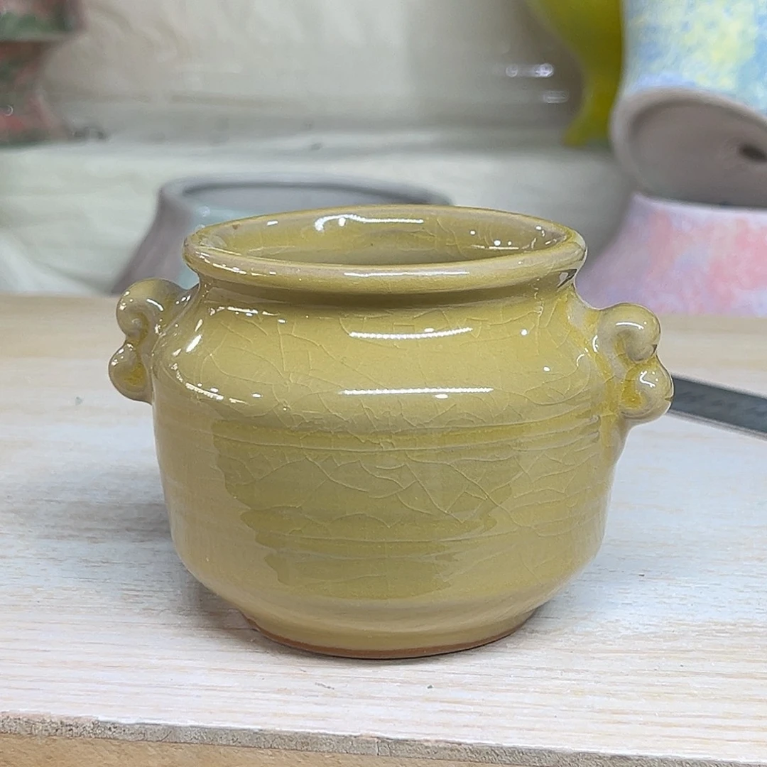 陶瓷绿植多肉微瑕花盆外口径：6*6