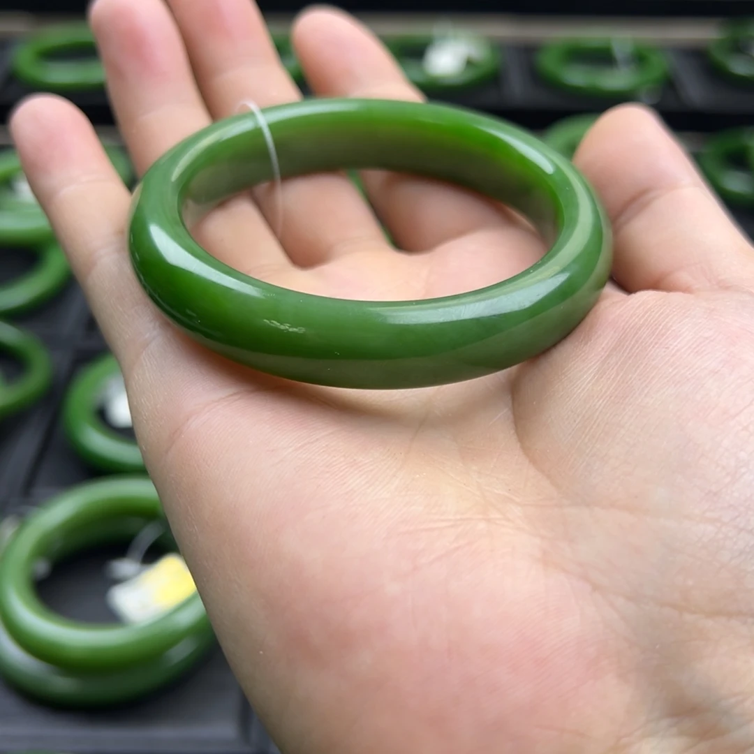 和田玉（碧玉）未镶嵌手镯58.59