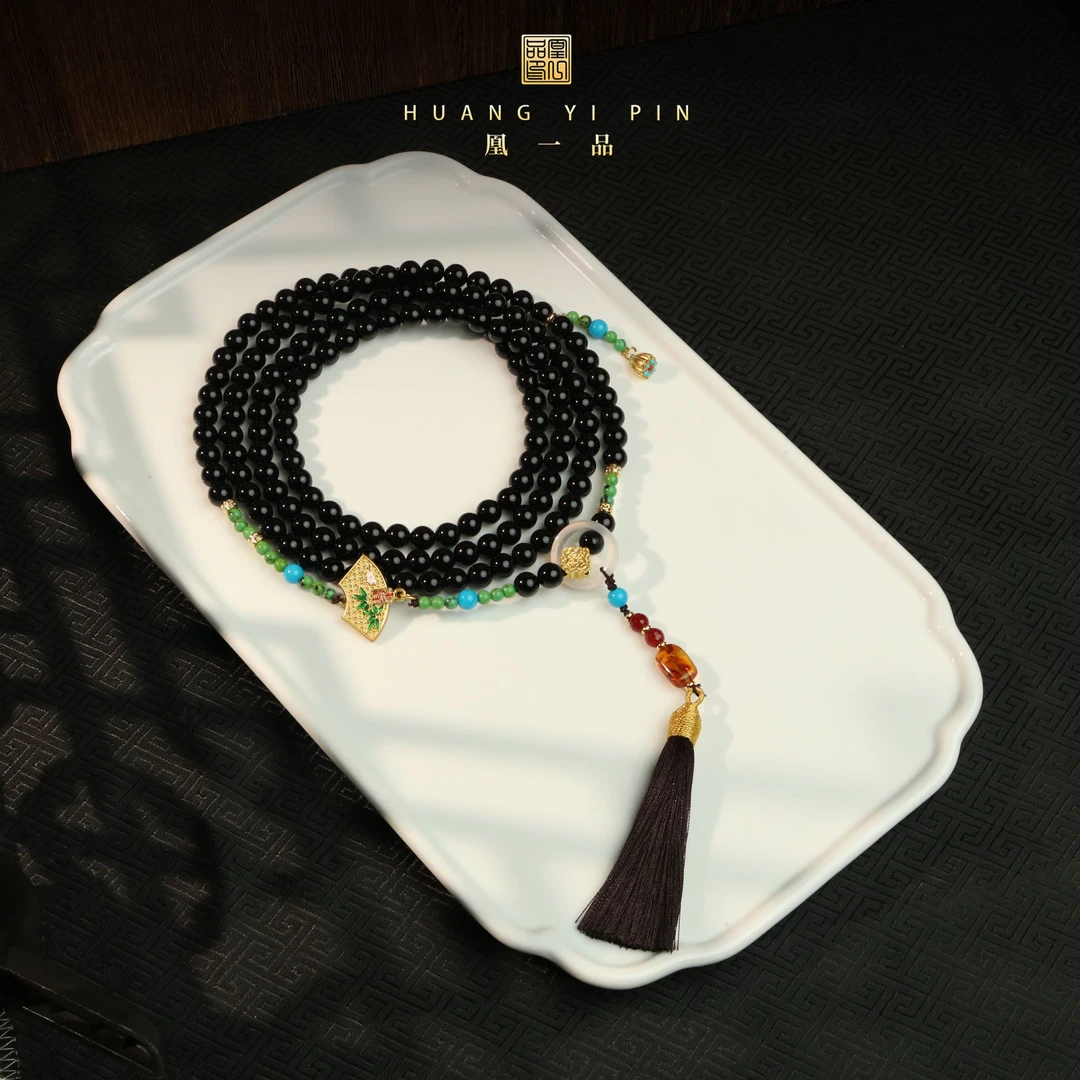【凰一品】新中式黑玛瑙斜挎链