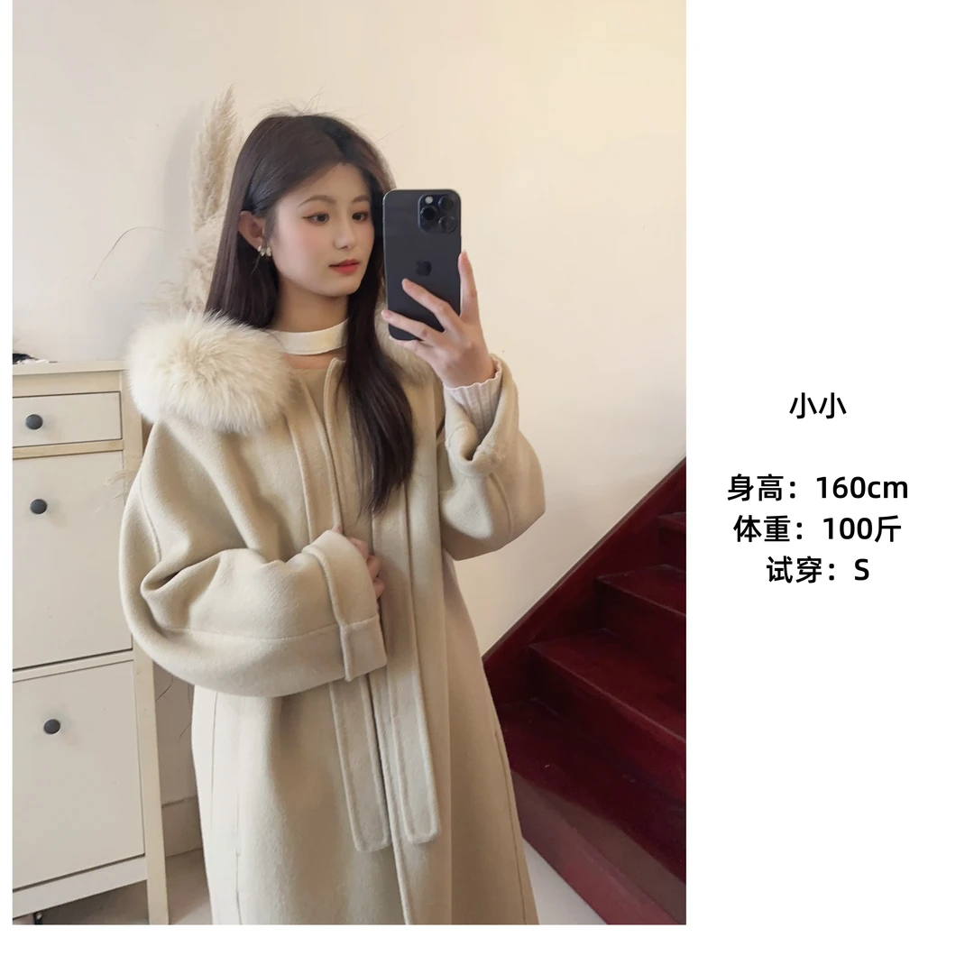 【小小专属】【小魔女】羊毛国风斗篷纯手工双面羊毛大衣