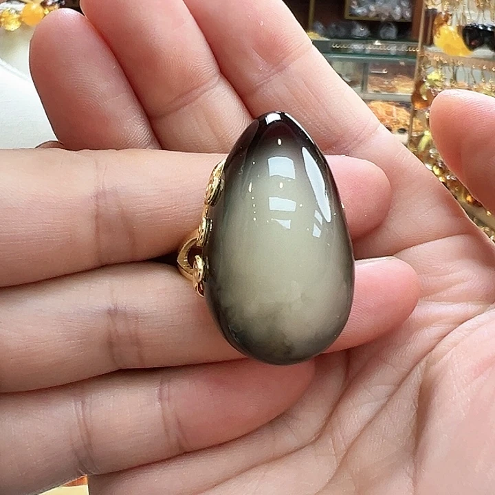 琥珀银S925镶嵌珠宝奇石