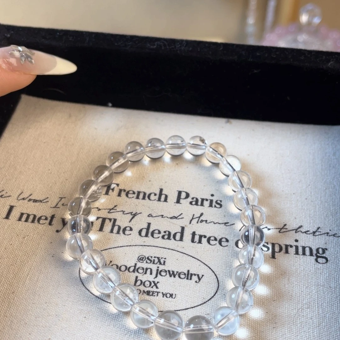 紫晶手链未镶嵌白水7mm