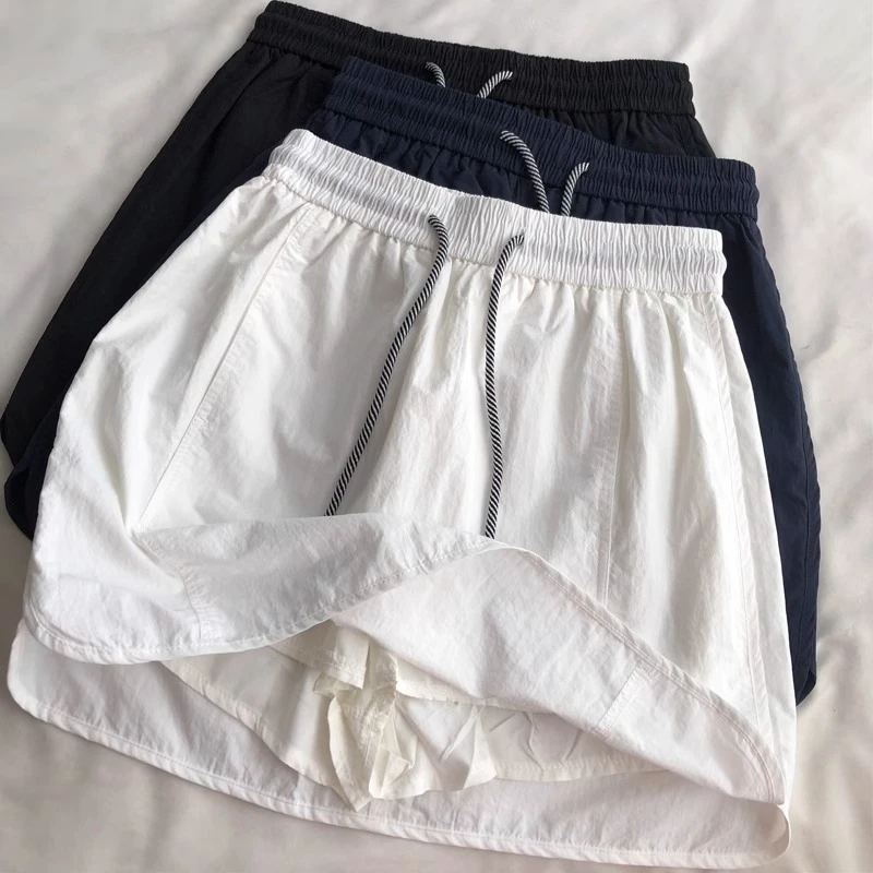 山本风日系工装半身裙女夏季松紧腰轻氧休闲运动风防走光打底裙裤