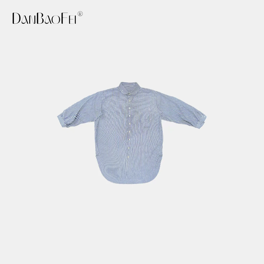 【YA】 2025春款新品女装法式慵懒风宽松细条纹衬衫 YLM00651