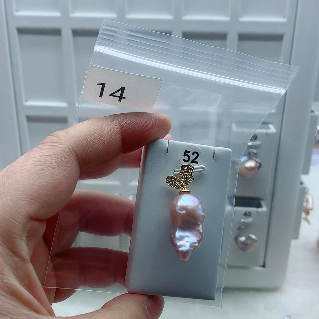 合金吊坠(不含链)淡水珍珠