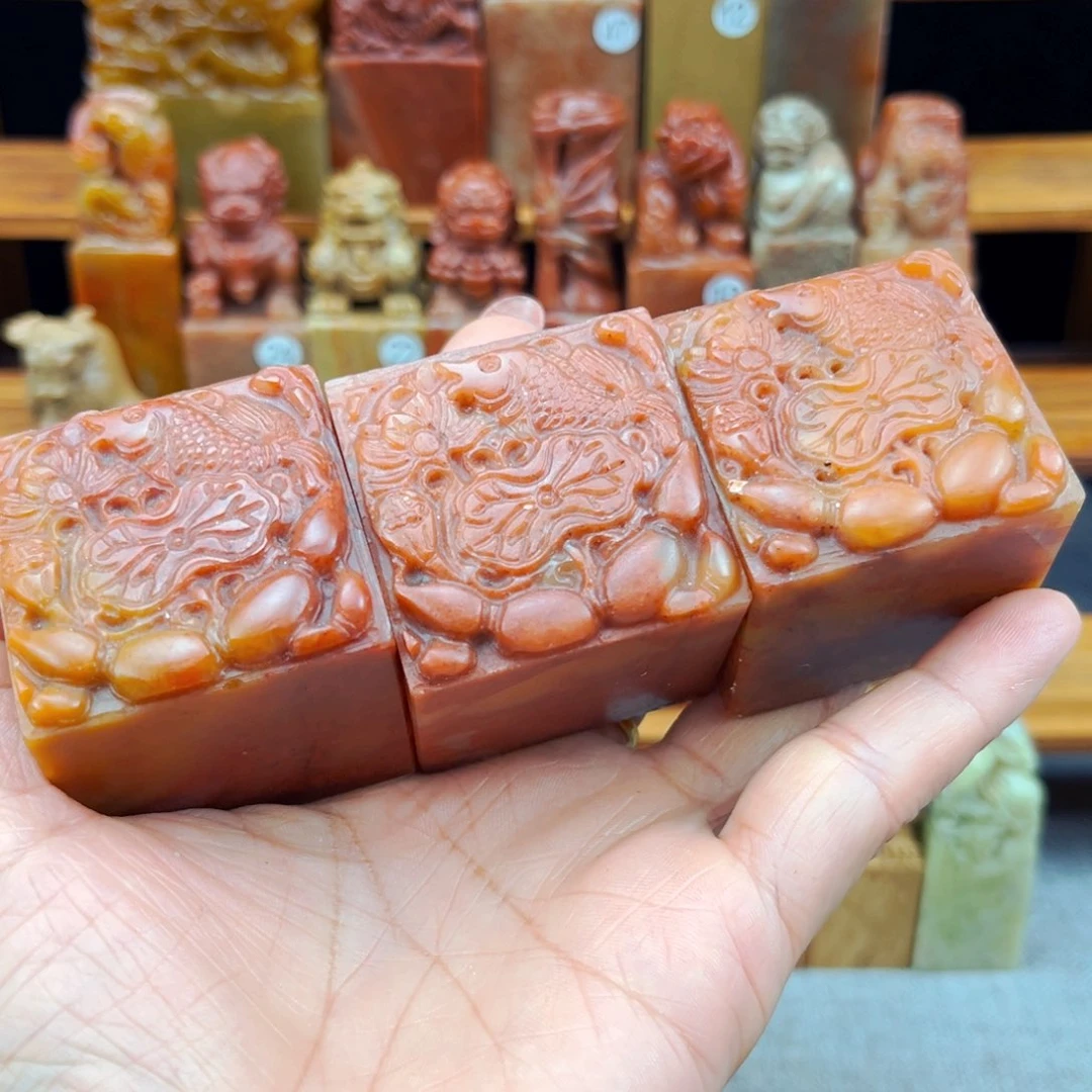 青田石印石闪购商品瑕疵料4*4