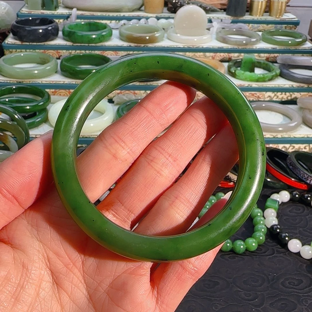 未镶嵌手镯和田玉碧玉手镯