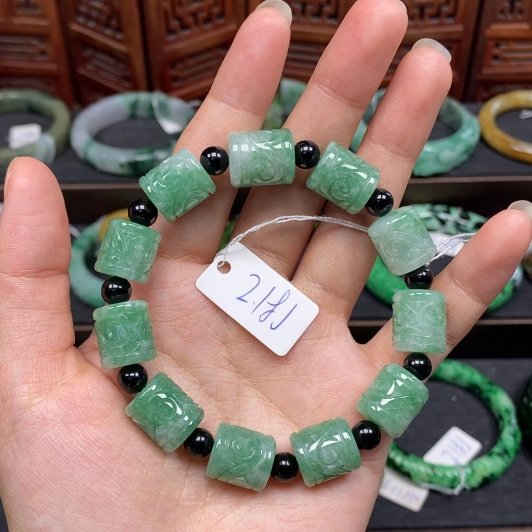 翡翠颈饰未镶嵌路路通 手串 10号