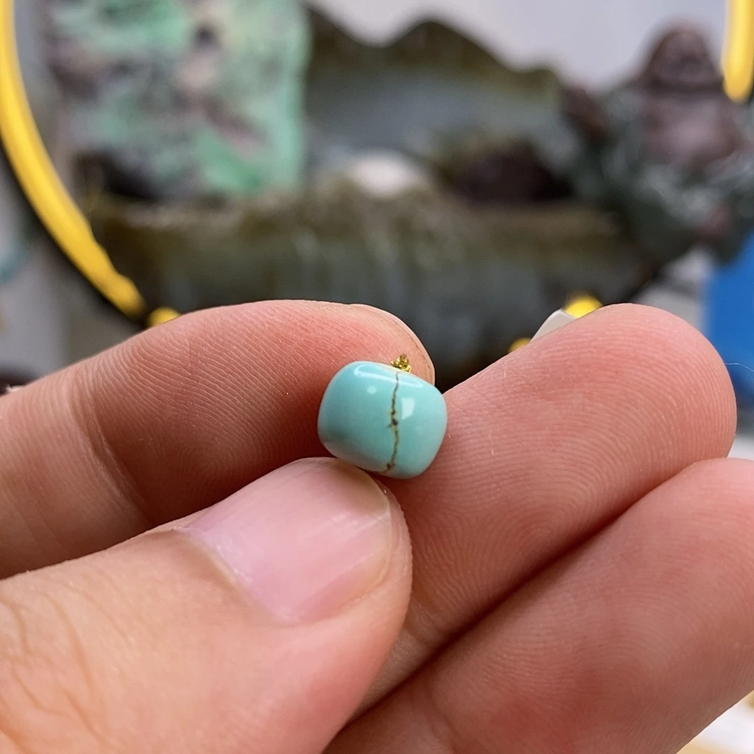 未镶嵌绿松石珠宝奇石9.1×7.6