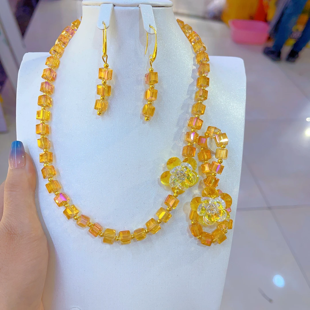 钛钢项链 1081新款三件套首饰耳环项链手链爆款白搭时尚