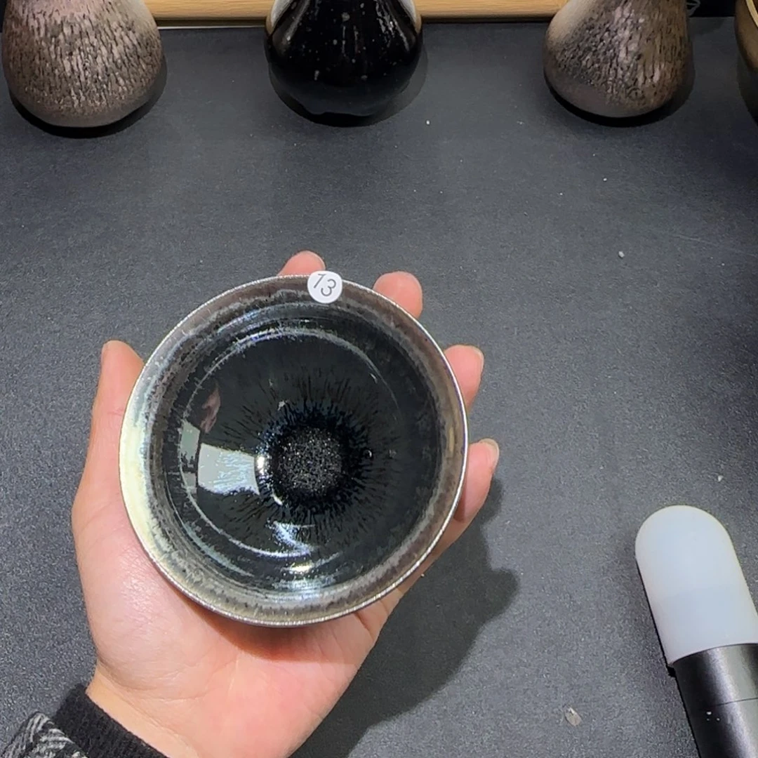 茶盏精品柴烧放漏放漏13