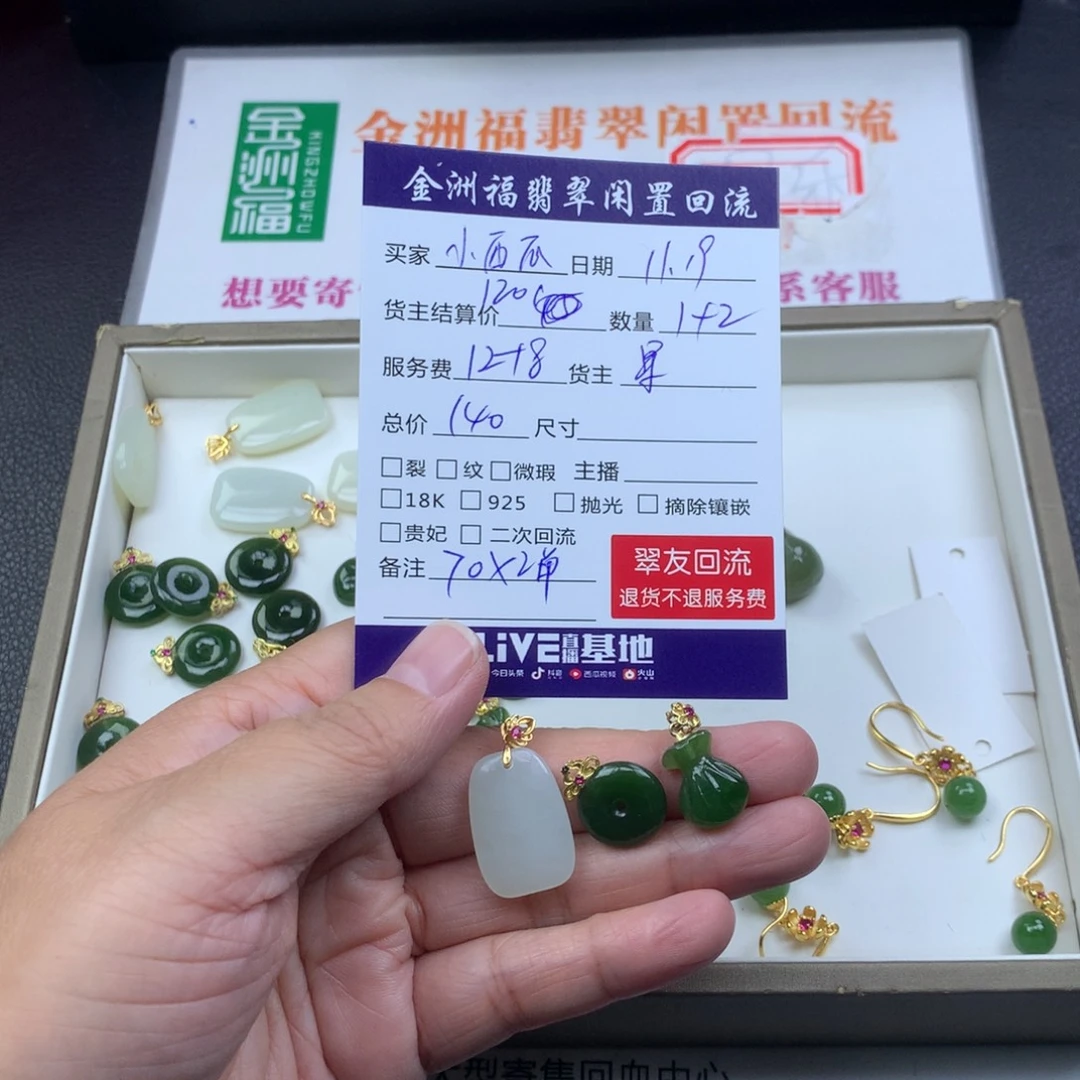 汐***瓜和田玉未镶嵌颈饰